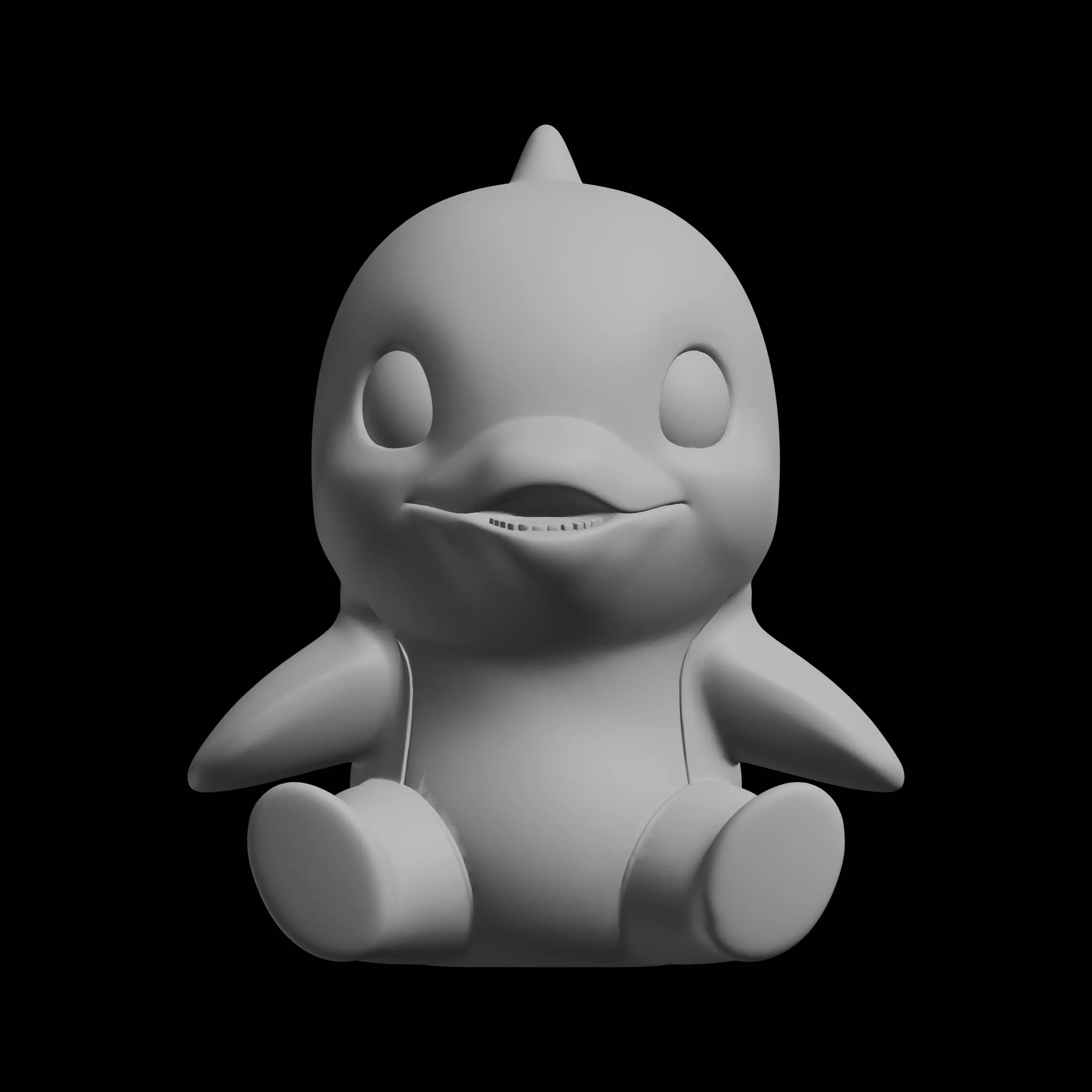 Chibi Dolphin Figurine Cute Animal Model 3D print model