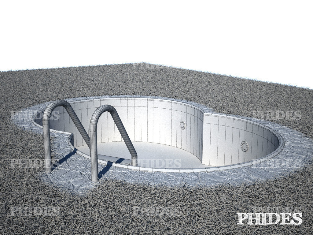 Swimming pool 3D model_3