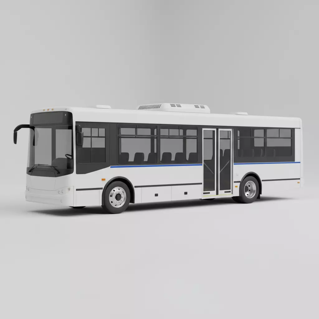 Modern Airport Shuttle Bus Transport Vehicle 3D Model 3D model