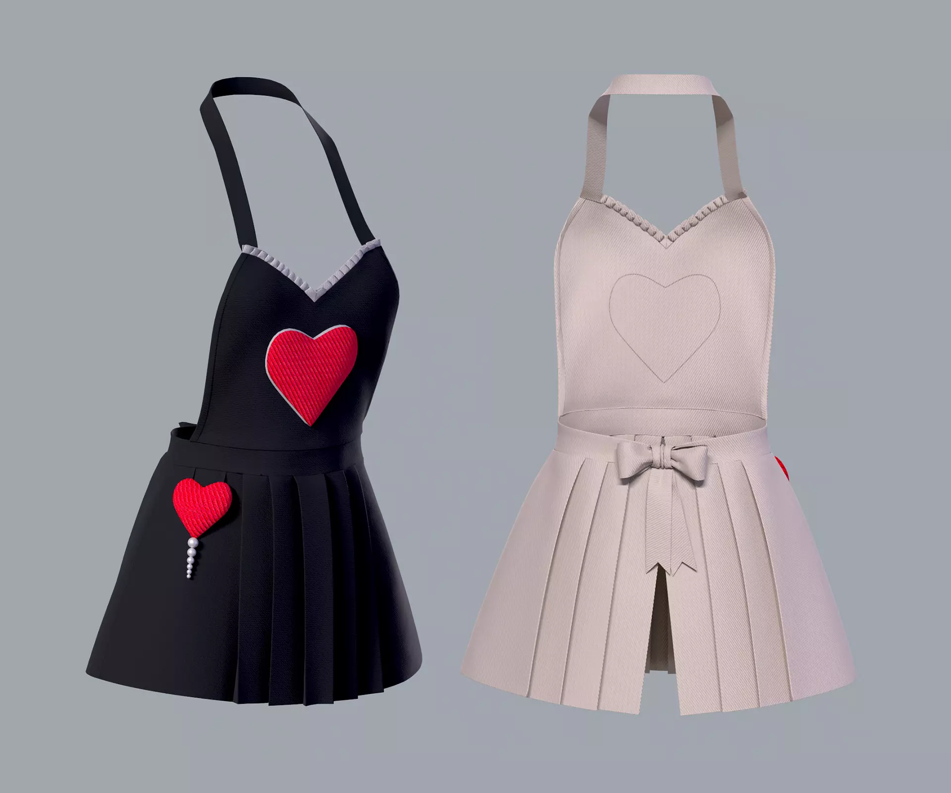 Womens apron Heart 3D model