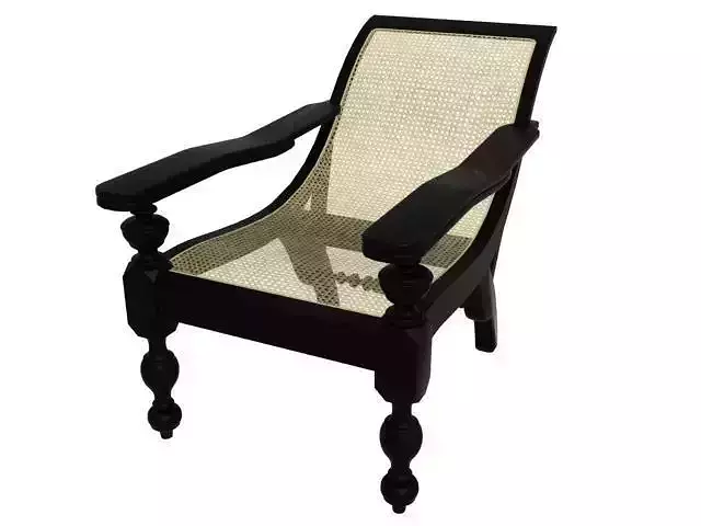 Old Arm Chair Low-poly 3D model