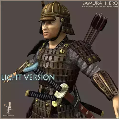 Samurai Hero Light Version Low-poly 3D model