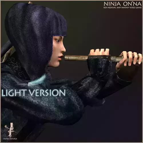 Ninja Onna Light Version Low-poly 3D model