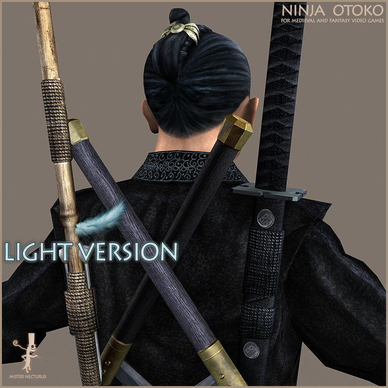 Ninja Otoko Light Version Low-poly 3D model_8