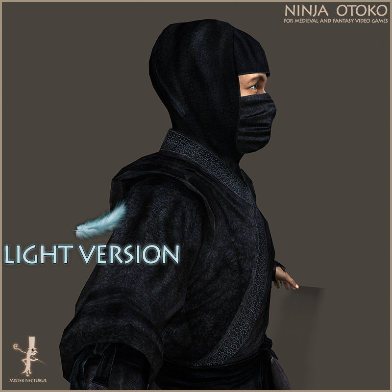 Ninja Otoko Light Version Low-poly 3D model_3
