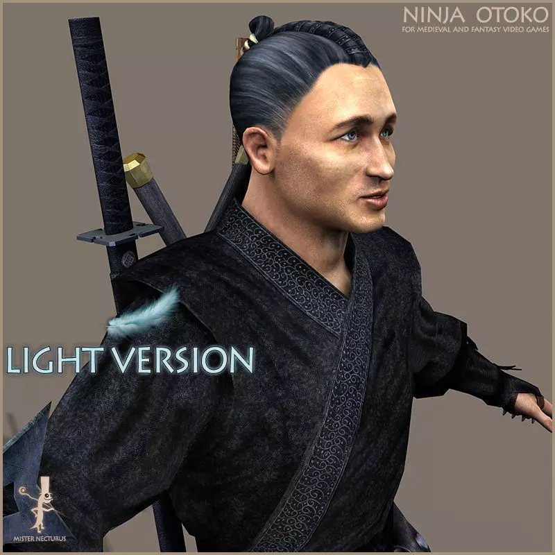 Ninja Otoko Light Version Low-poly 3D model_0