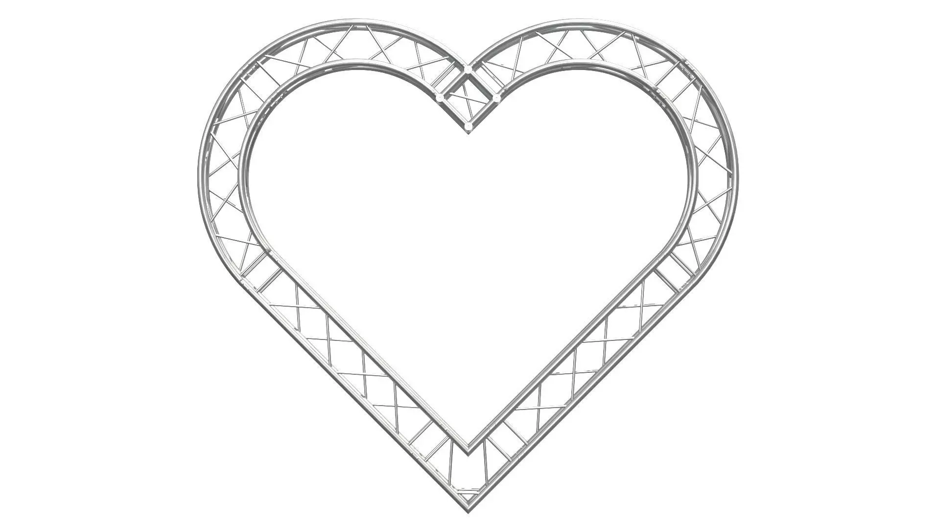 Heart Shaped Aluminum Truss Arch 3D model