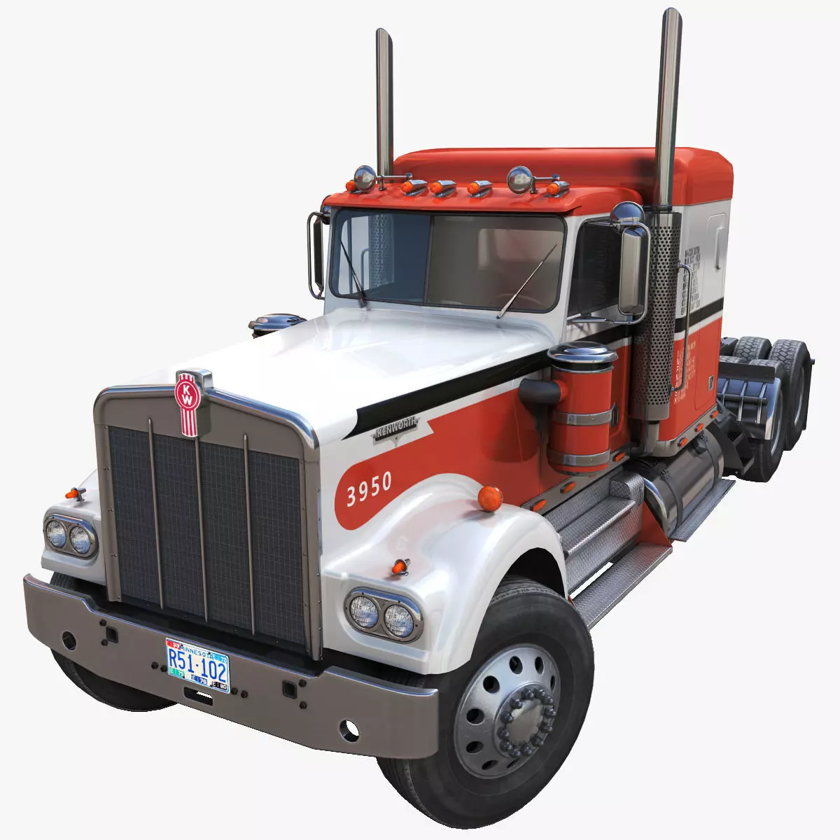 Kenworth W925 Low-poly 3D model