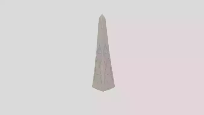 Fantasy Stone Arcane Obelisk for 3D print Low-poly 3D model