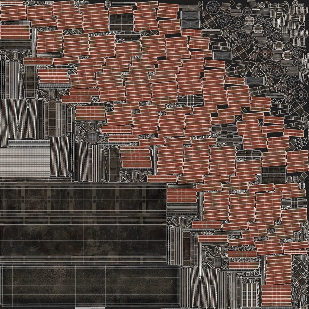 Realistic Old Train Car 3D model_24