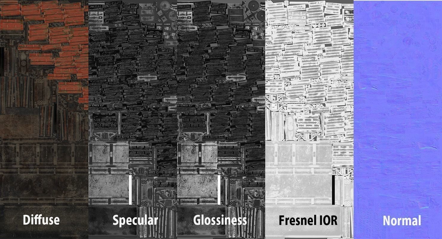 Realistic Old Train Car 3D model_25