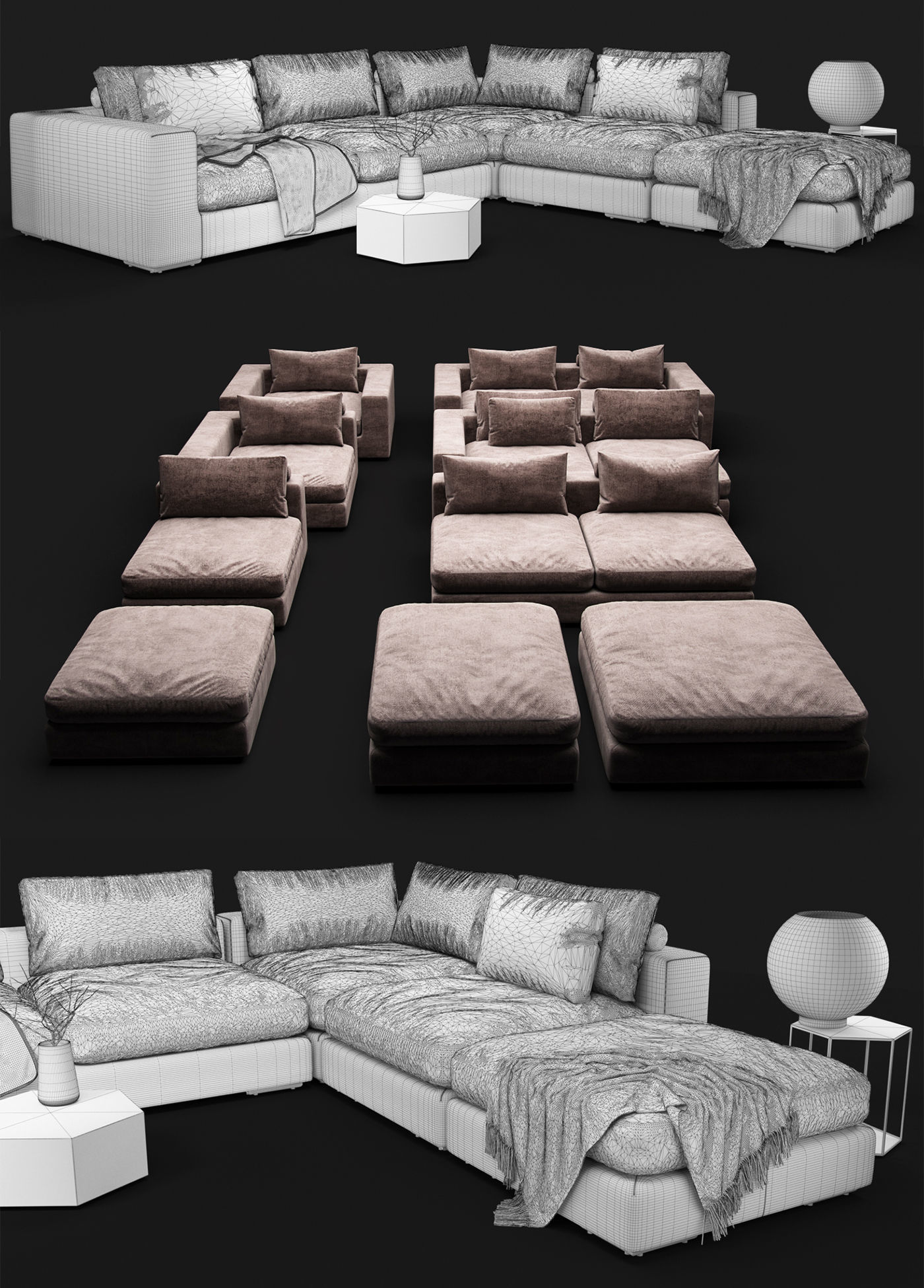 Sofa Element Sofa Club 3D model_4