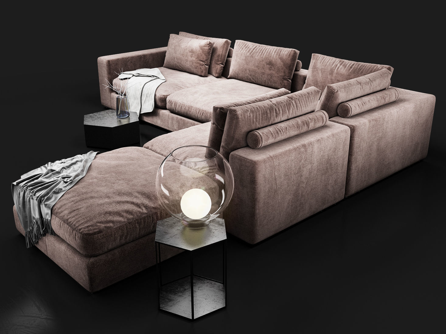 Sofa Element Sofa Club 3D model_11