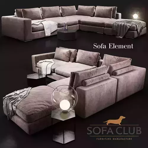Sofa Element Sofa Club 3D model