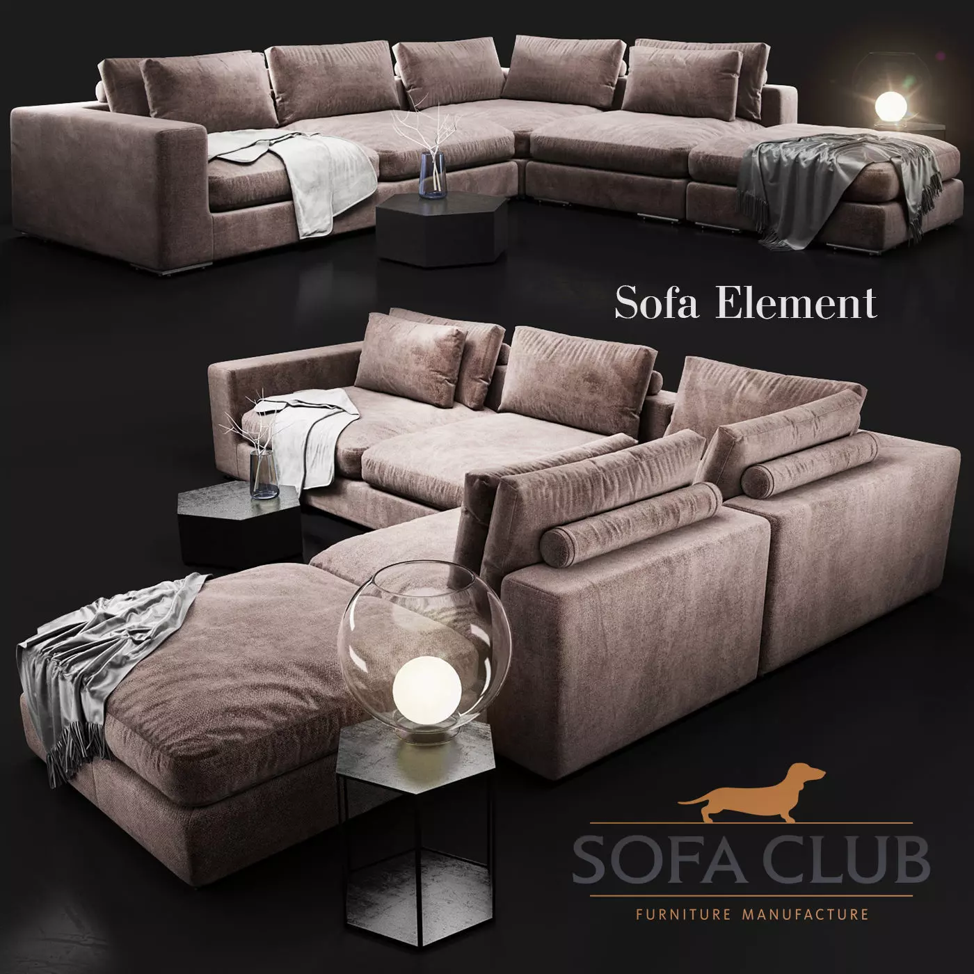 Sofa Element Sofa Club 3D model_0