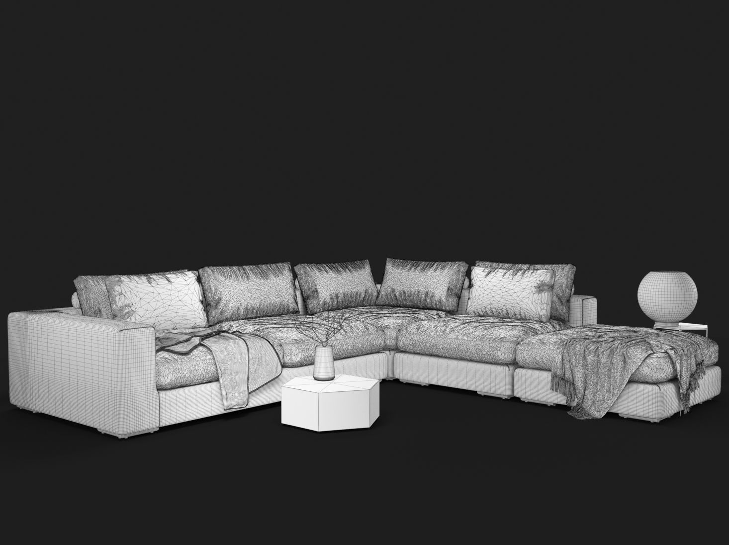 Sofa Element Sofa Club 3D model_5