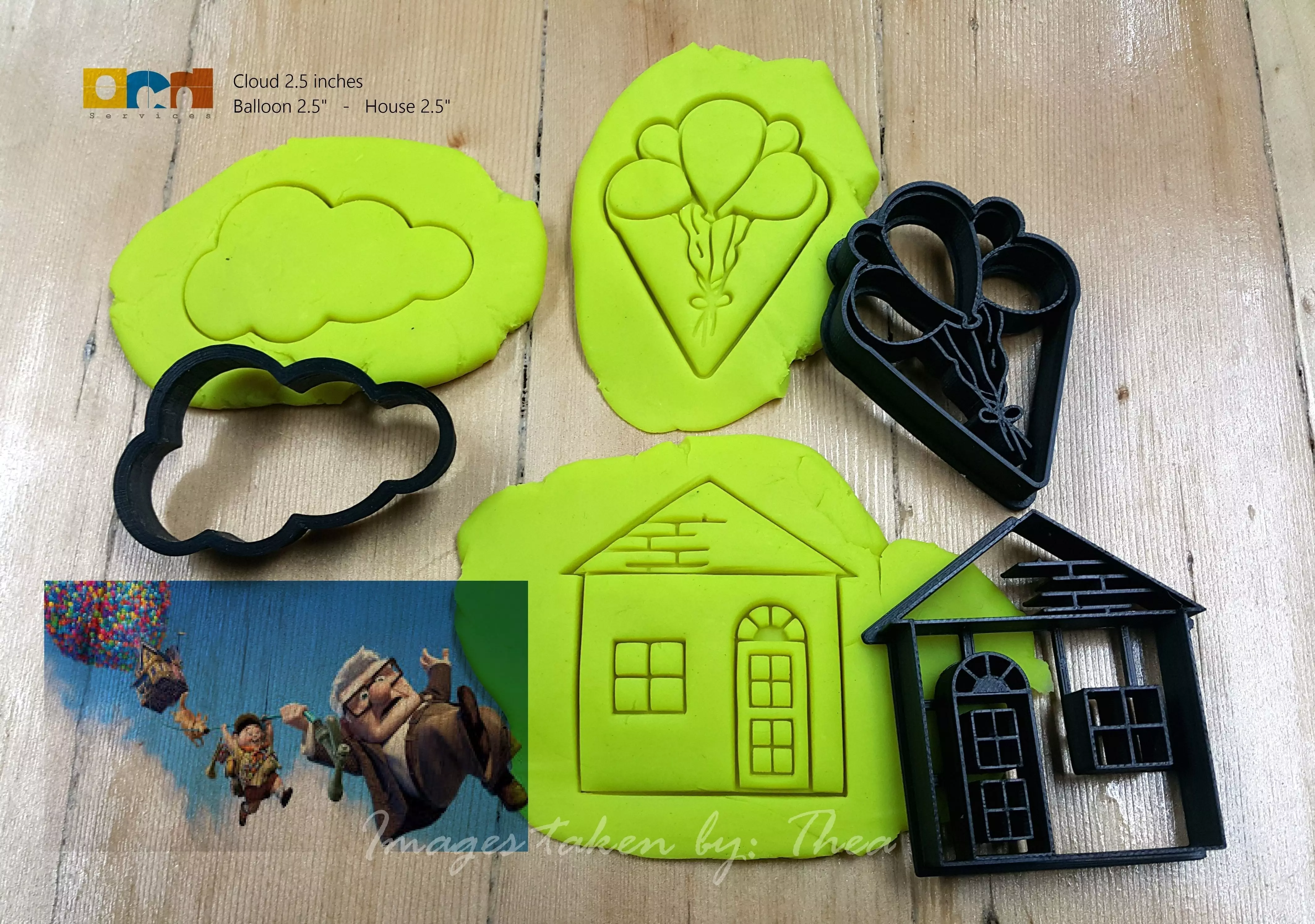 UP themed cutters House balloon cloud 3D print model