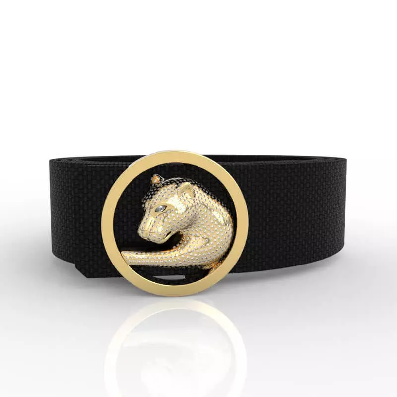 Panther Belt Buckle Diamond 3D print model