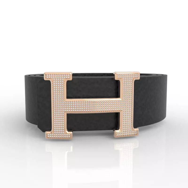 Full Pave H Belt Buckle 3D print model