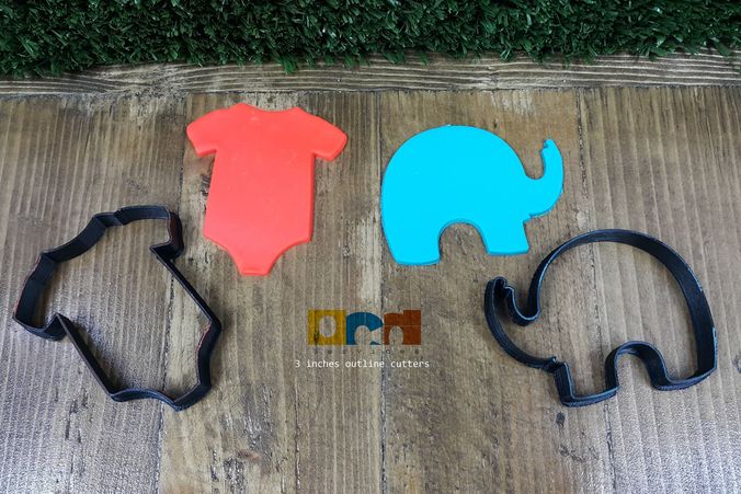 Baby shower themed cutters 3D print model