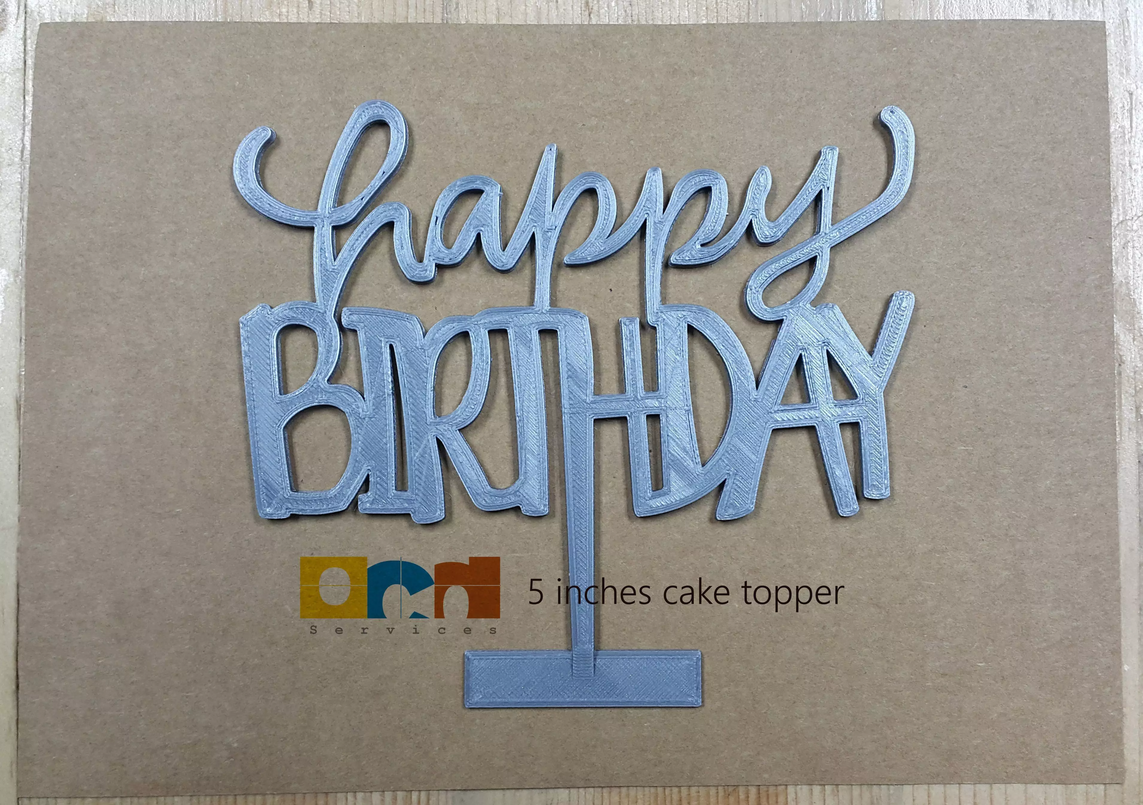 Happy Birthday cake topper 3D print model