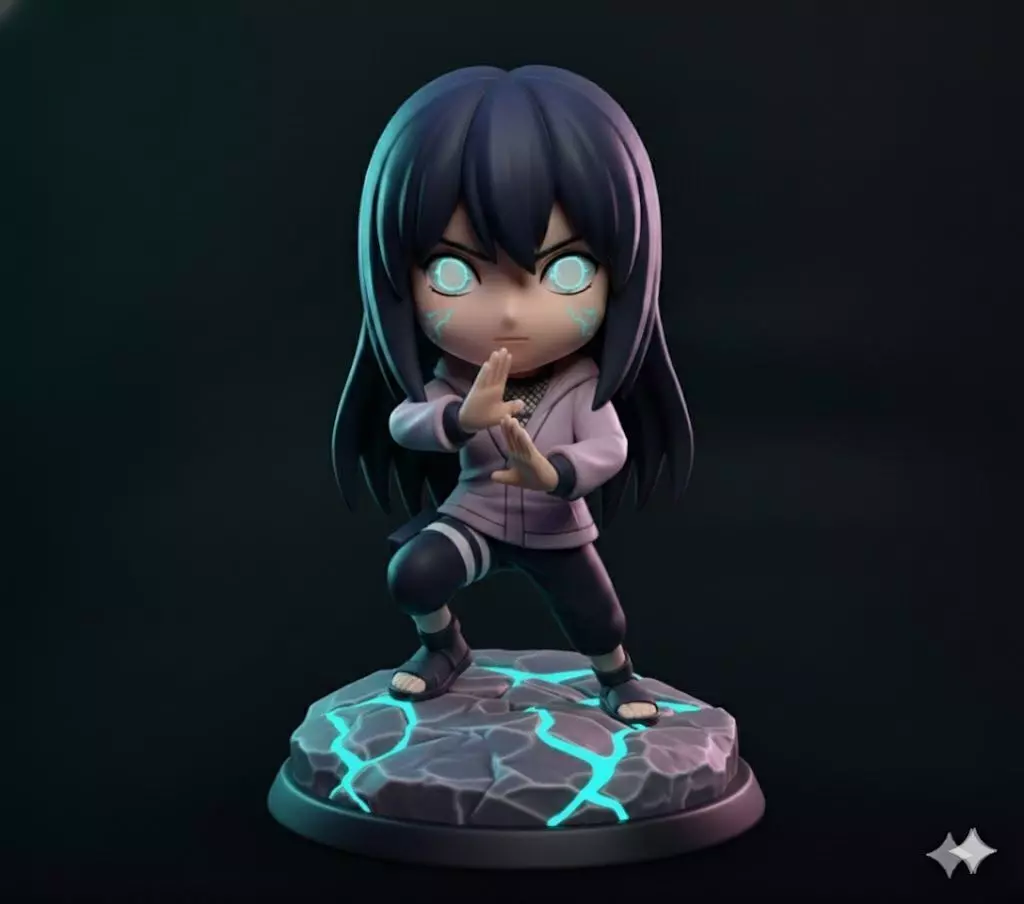 Hinata Deluxe Edition Chibi Naruto 3D Model 3D print model