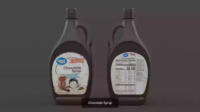 Great Value Strawberry Syrup 3D Model Pack 5