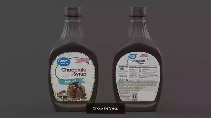 Great Value Strawberry Syrup 3D Model Pack 7