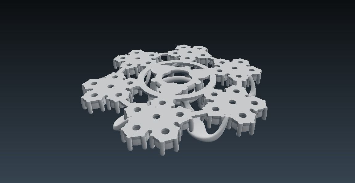 BROOCH WITH GEMS 3D print model_6