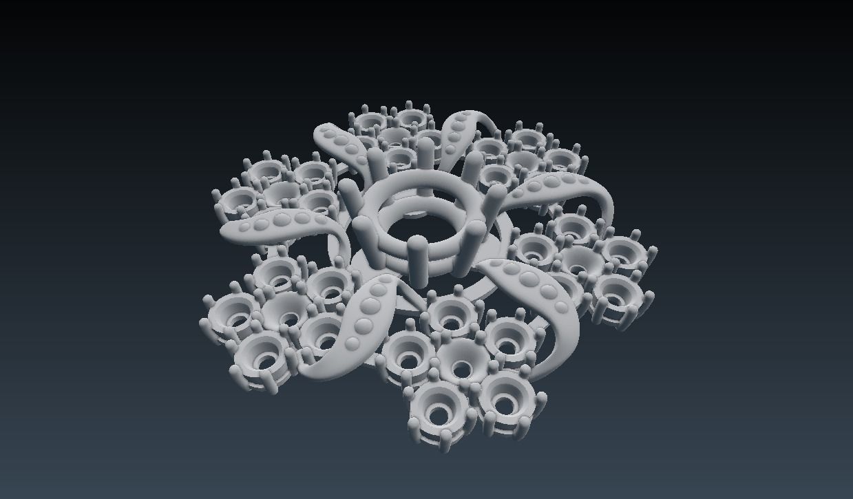 BROOCH WITH GEMS 3D print model_4