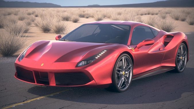 Ferrari 488 GTB 2017  3D model