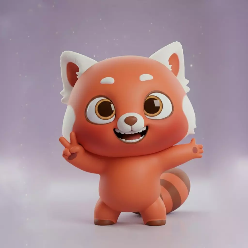 Red Panda Tuning Edition 3D Chibi Version 3D print model