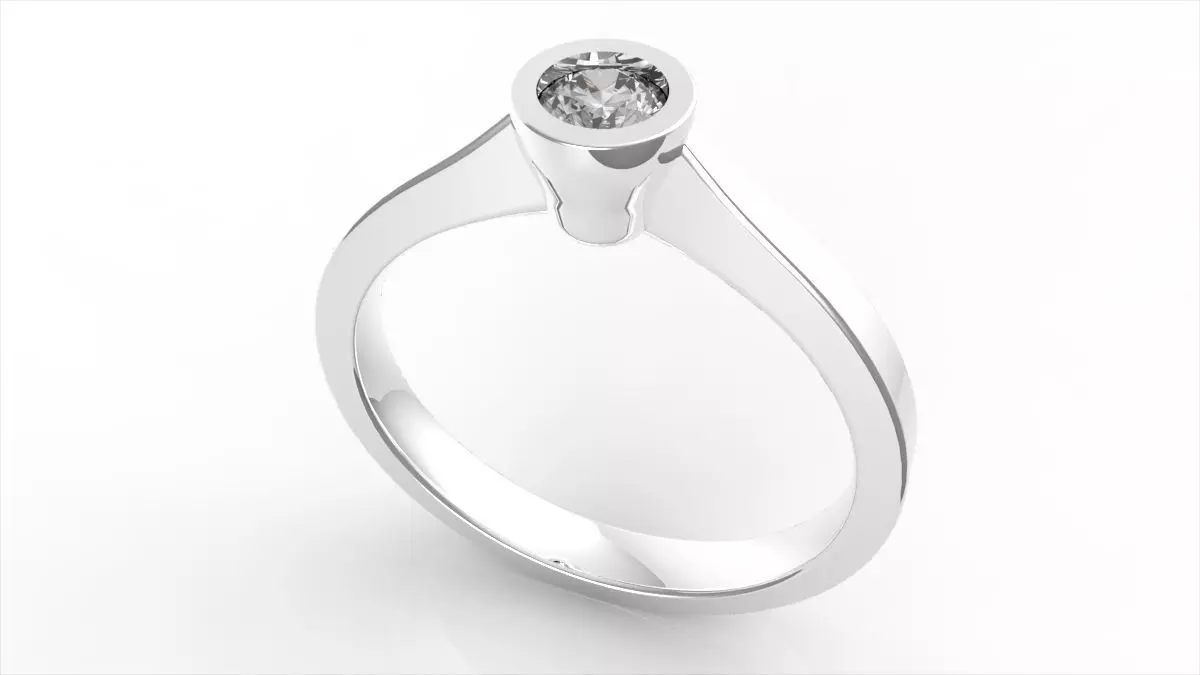 Engagement ring 39 ALL SIZES Free 3D print model
