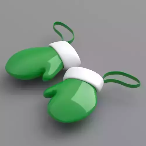 christmas hand gloves Green