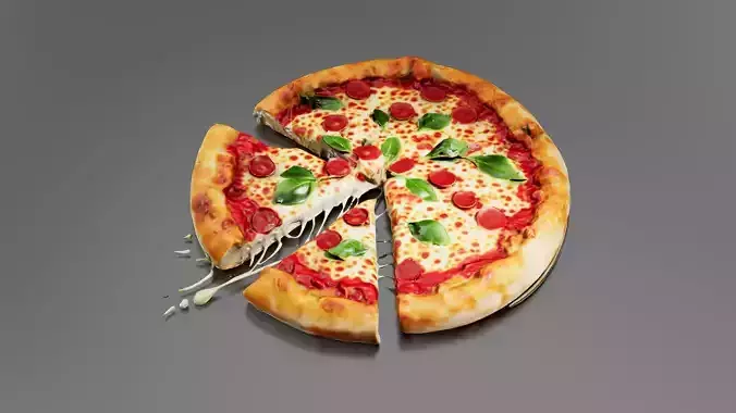 Pizza Italiano Low-poly 3D model 4