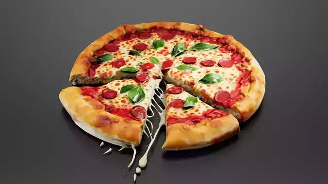 Pizza Italiano Low-poly 3D model 2