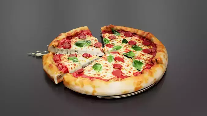 Pizza Italiano Low-poly 3D model 3