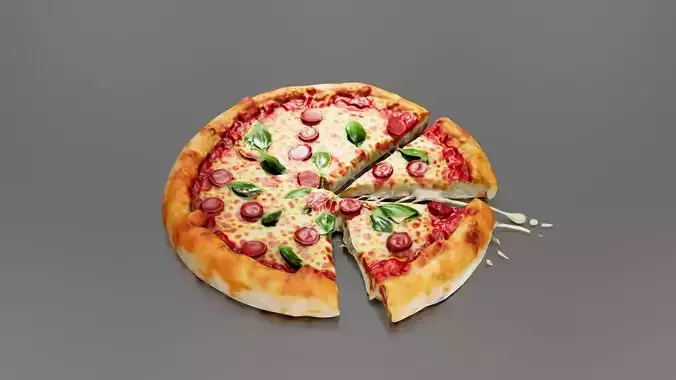 Pizza Italiano Low-poly 3D model 5