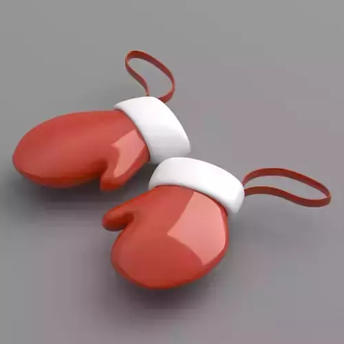 christmas hand gloves Red