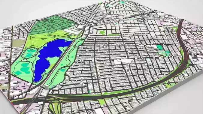 Community Hillside New York USA 3D model 7