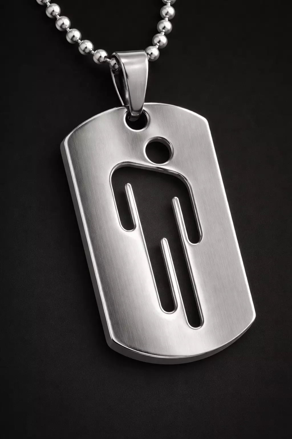 Minimalist Human Figure Tag Pendant 3D print model