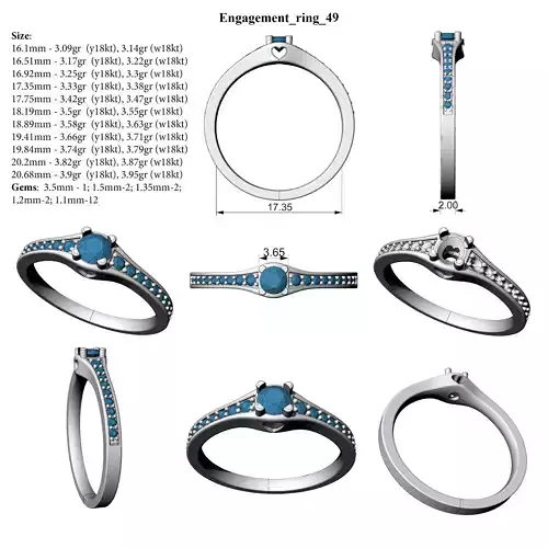 Engagement ring 49 ALL SIZES