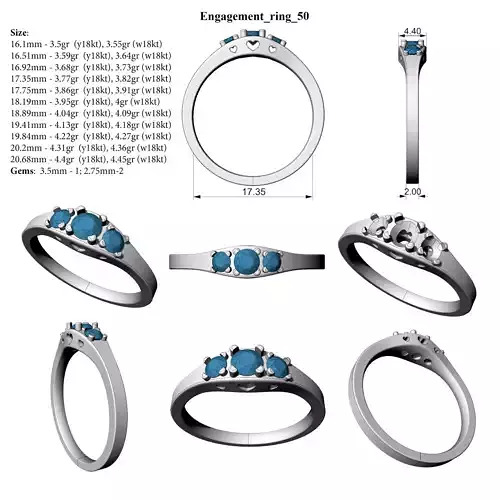 Engagement ring 50 ALL SIZES