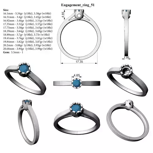 Engagement ring 51 ALL SIZES