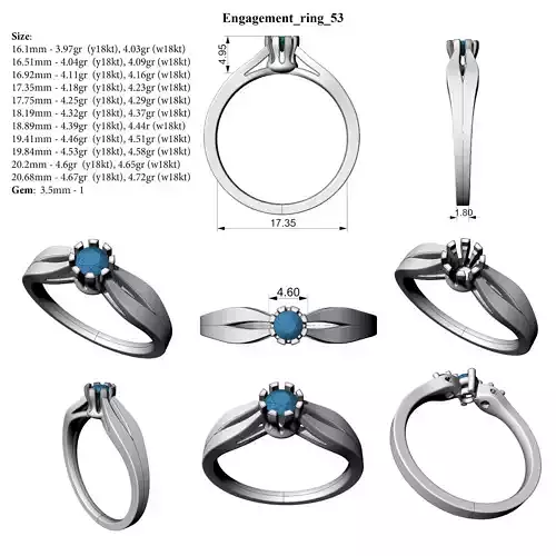 Engagement ring 53 ALL SIZES