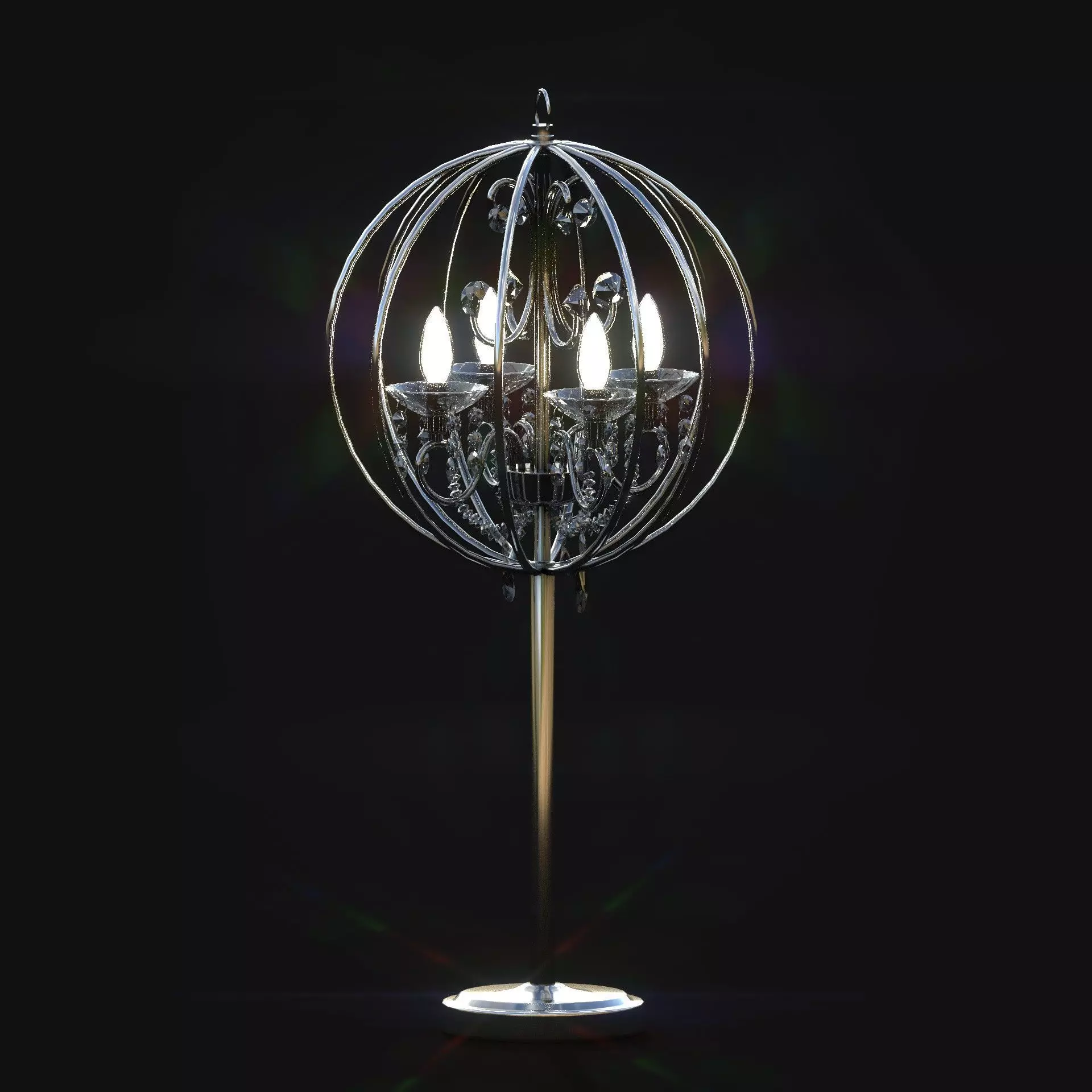 Crystal Lamp Low-poly 3D model
