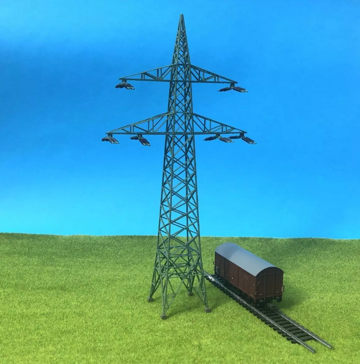 Transmission tower A77 horizontal insulators 1-87 resin 3D print model