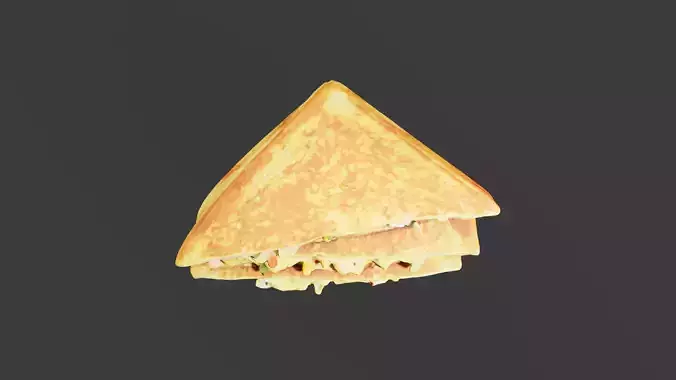 Sandwich 02 Low-poly 3D model 6