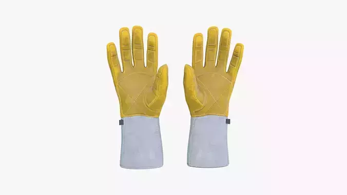 Welding gloves Low-poly 3D model