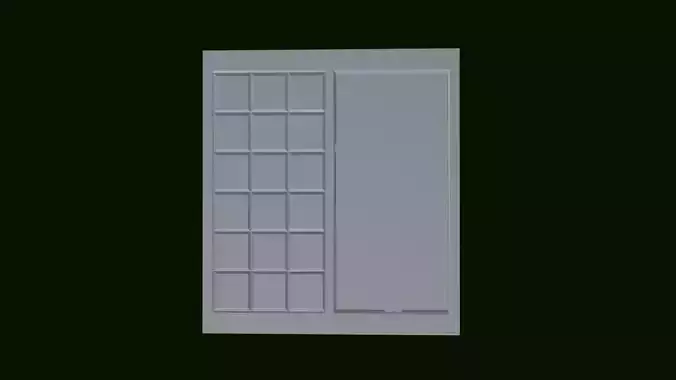 Modular Architectural Window Set Low-poly 3D model 4